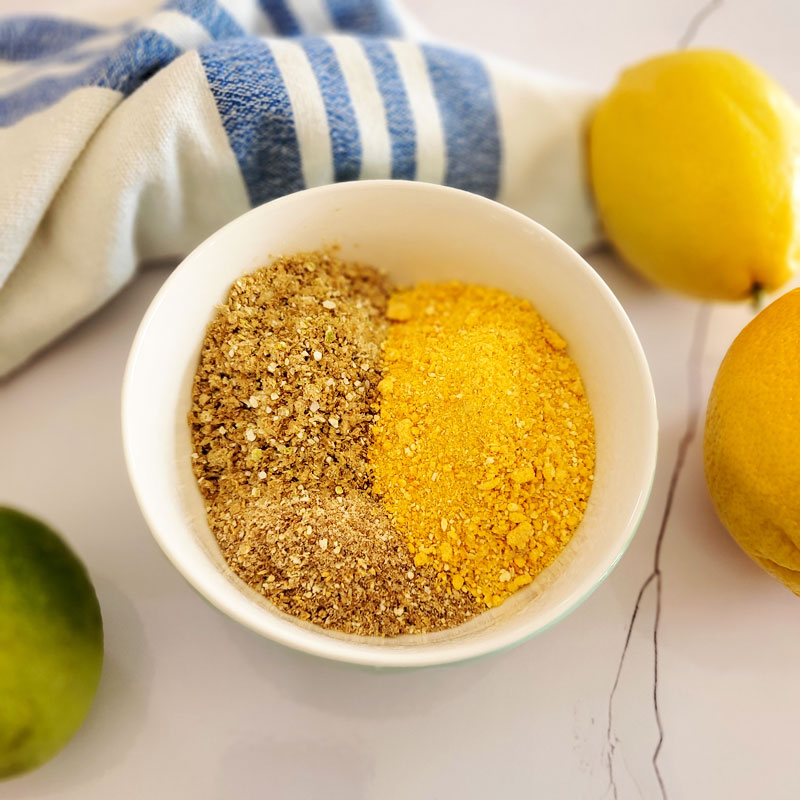 fully dried citrus powder