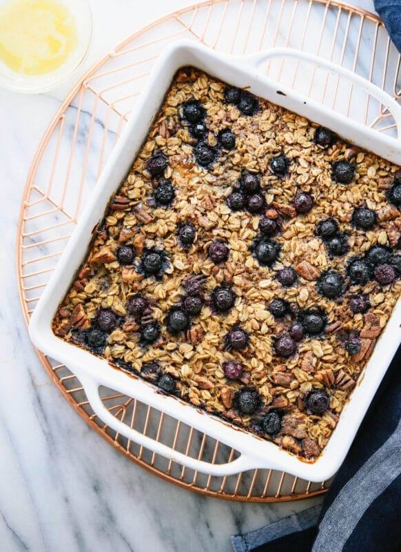 Baked Oatmeal With Blueberries