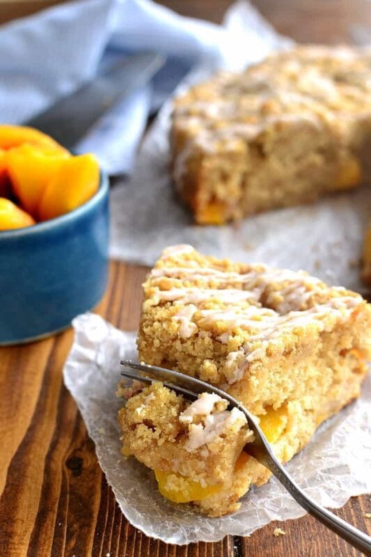 Peach Cobbler Coffee Cake
