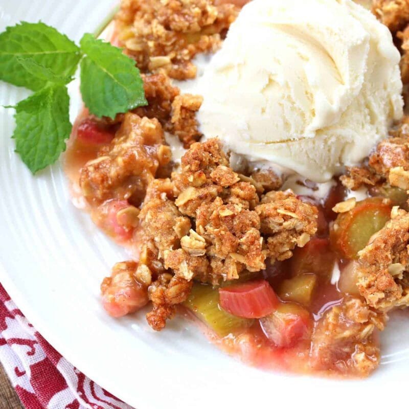 Rhubarb Oat Crisp
