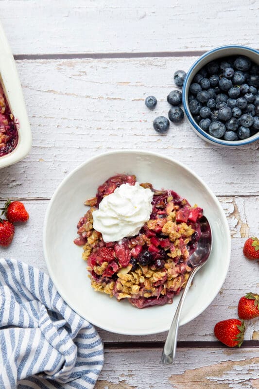 Rhubarb Berry Crisp