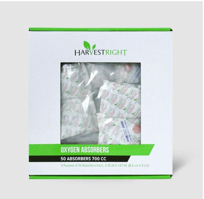 oxygen absorbers for storing dehydrated food