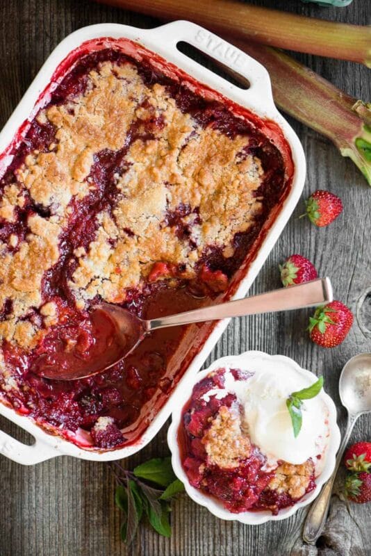 Strawberry Rhubarb Cobbler